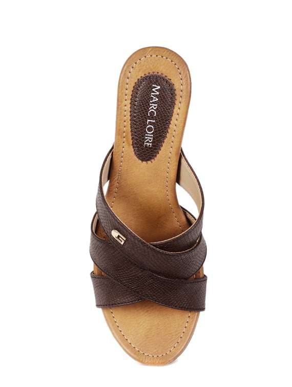 brown slip on sandals - 15603875 - Standard Image - 3
