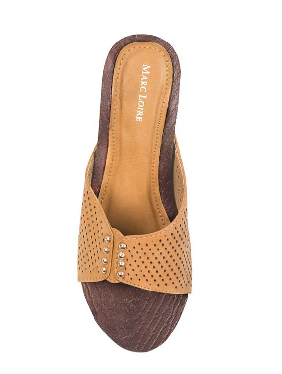 tan slip on wedges - 15603894 -  Standard Image - 3