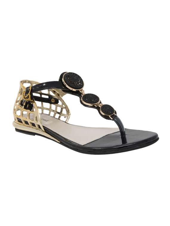 black closed back sandals
