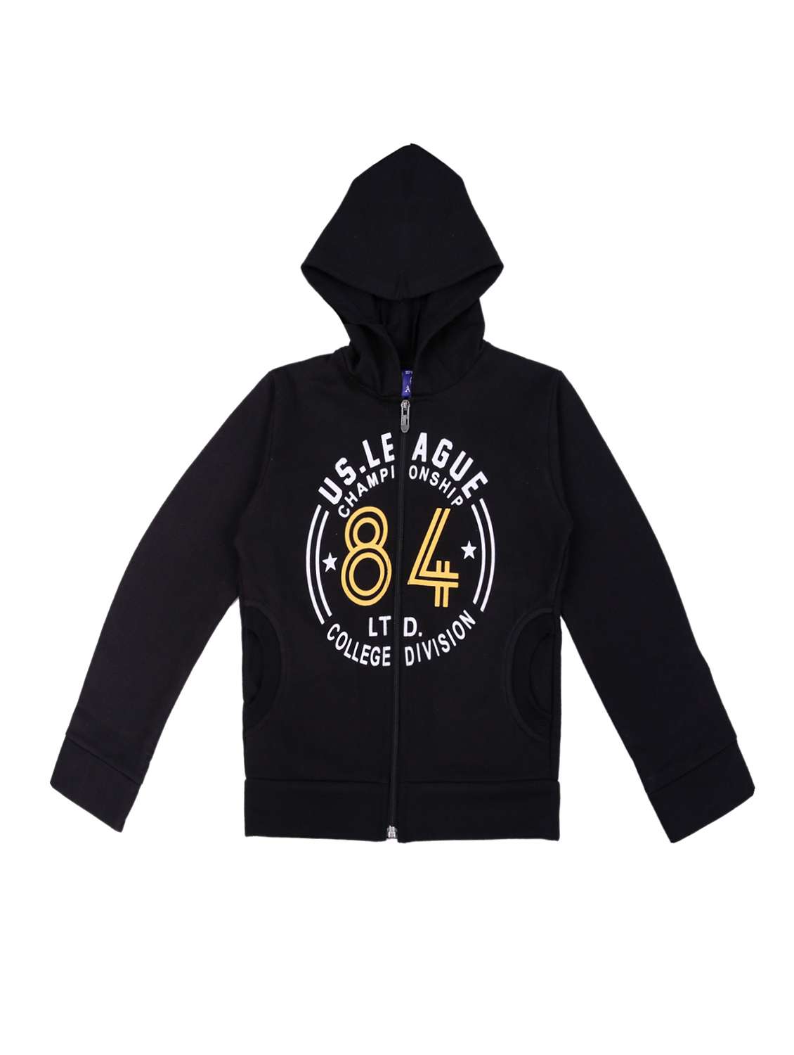 black fleece sweatshirt