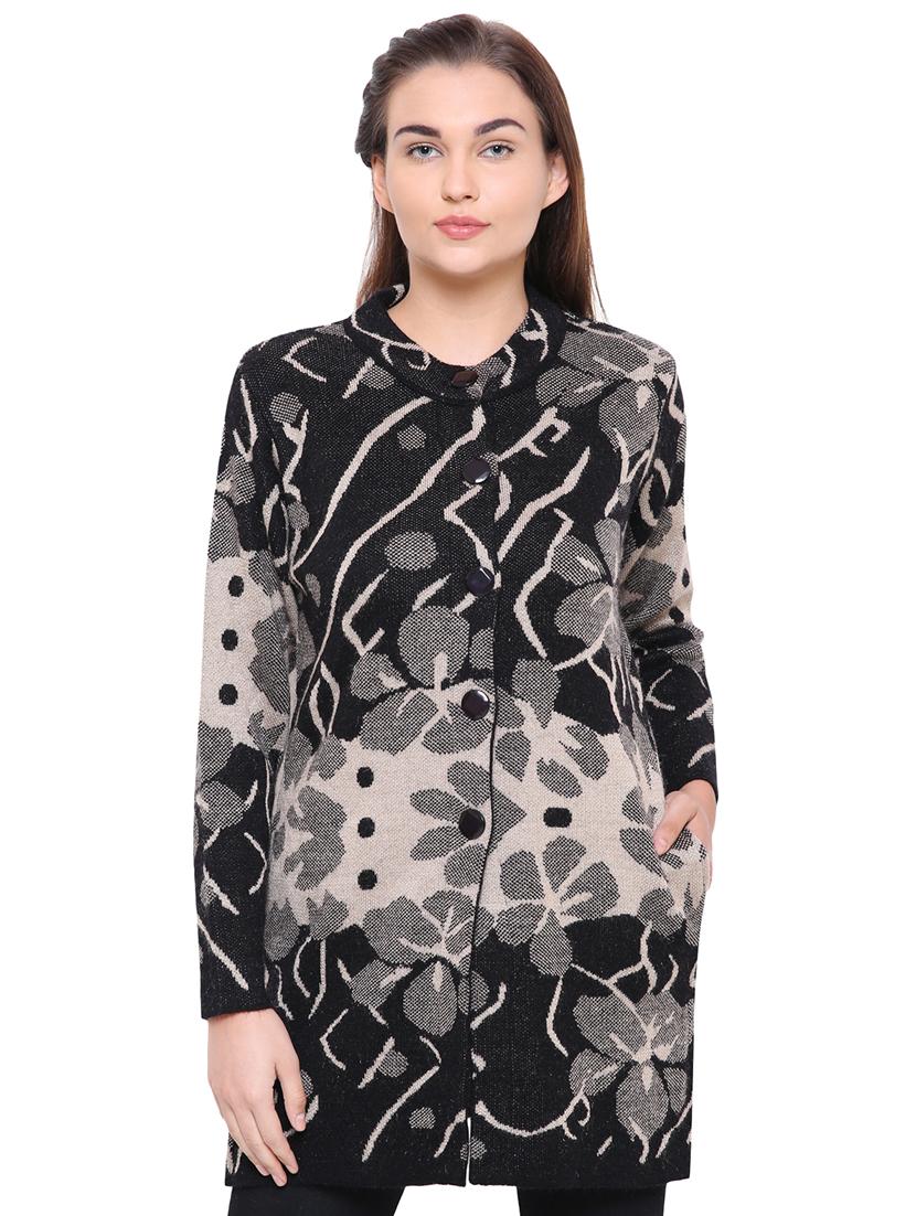 floral acrylic cardigan - 15607343 -  Zoom Image - 0