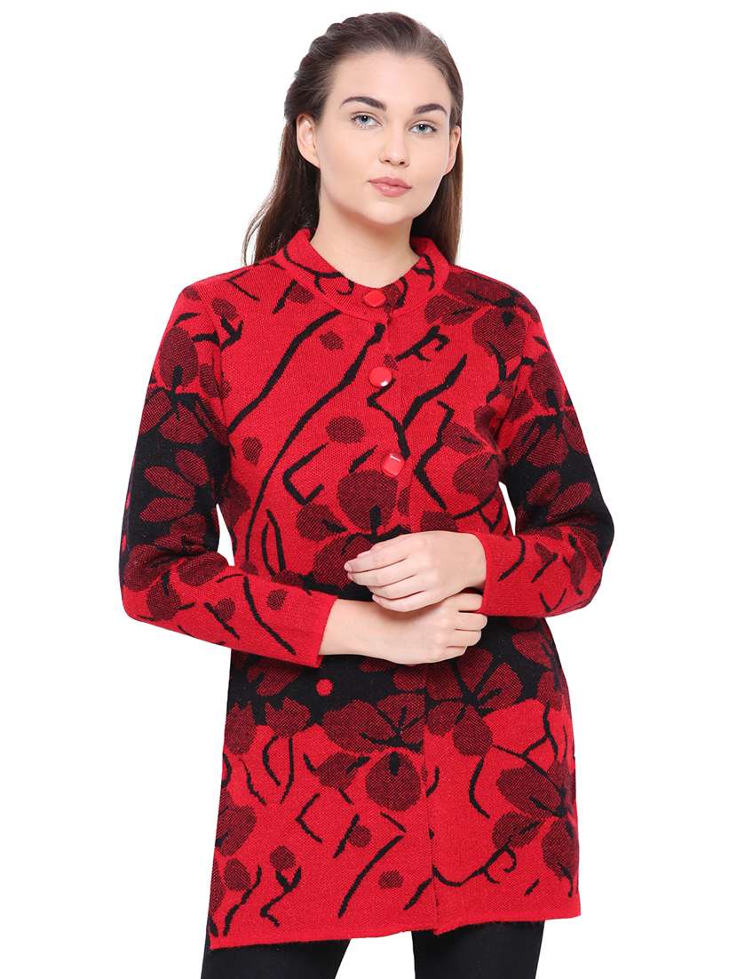 floral acrylic cardigan - 15607344 -  Zoom Image - 0