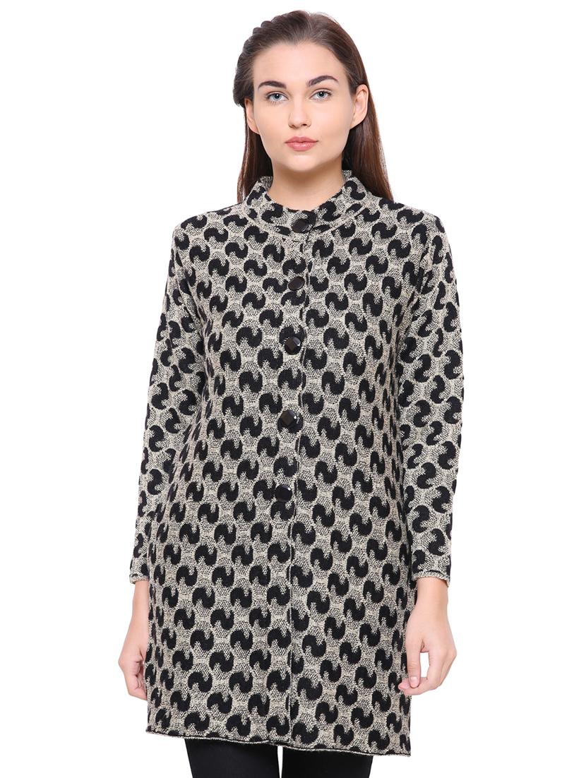side slit acrylic cardigan - 15607359 -  Zoom Image - 0