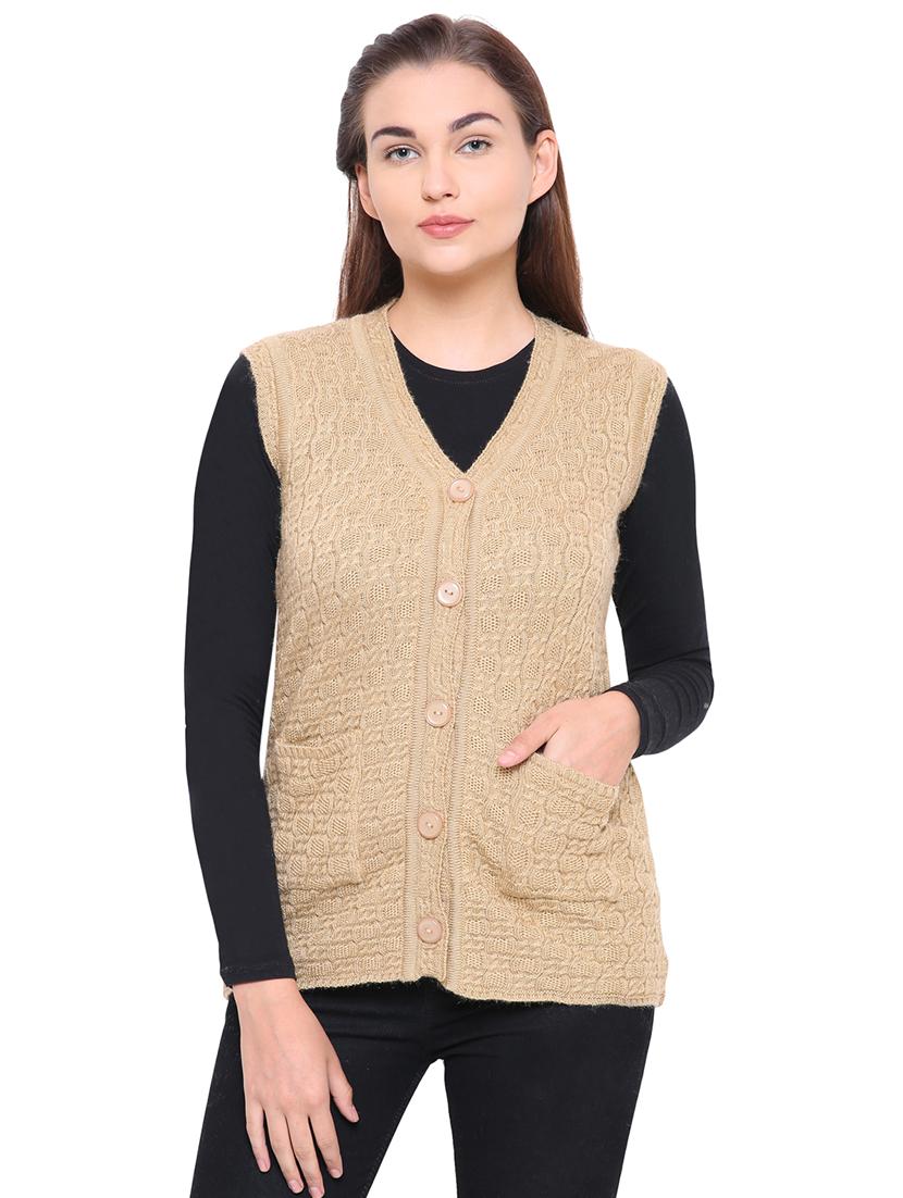 cable knit sleeveless cardigan - 15607377 -  Zoom Image - 0