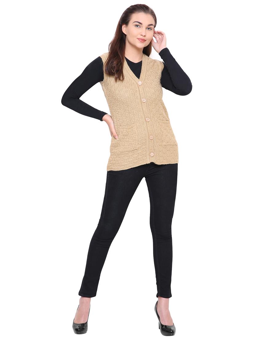 cable knit sleeveless cardigan - 15607377 - Standard Image - 3