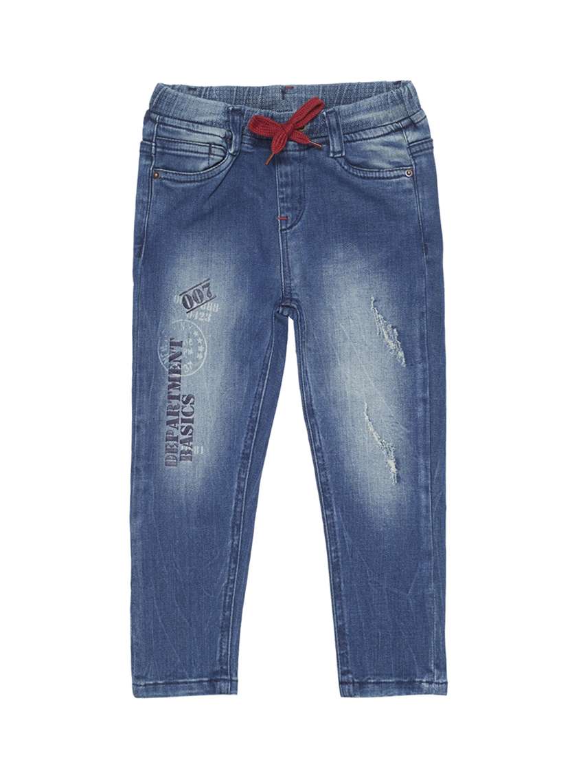 blue cotton washed jeans