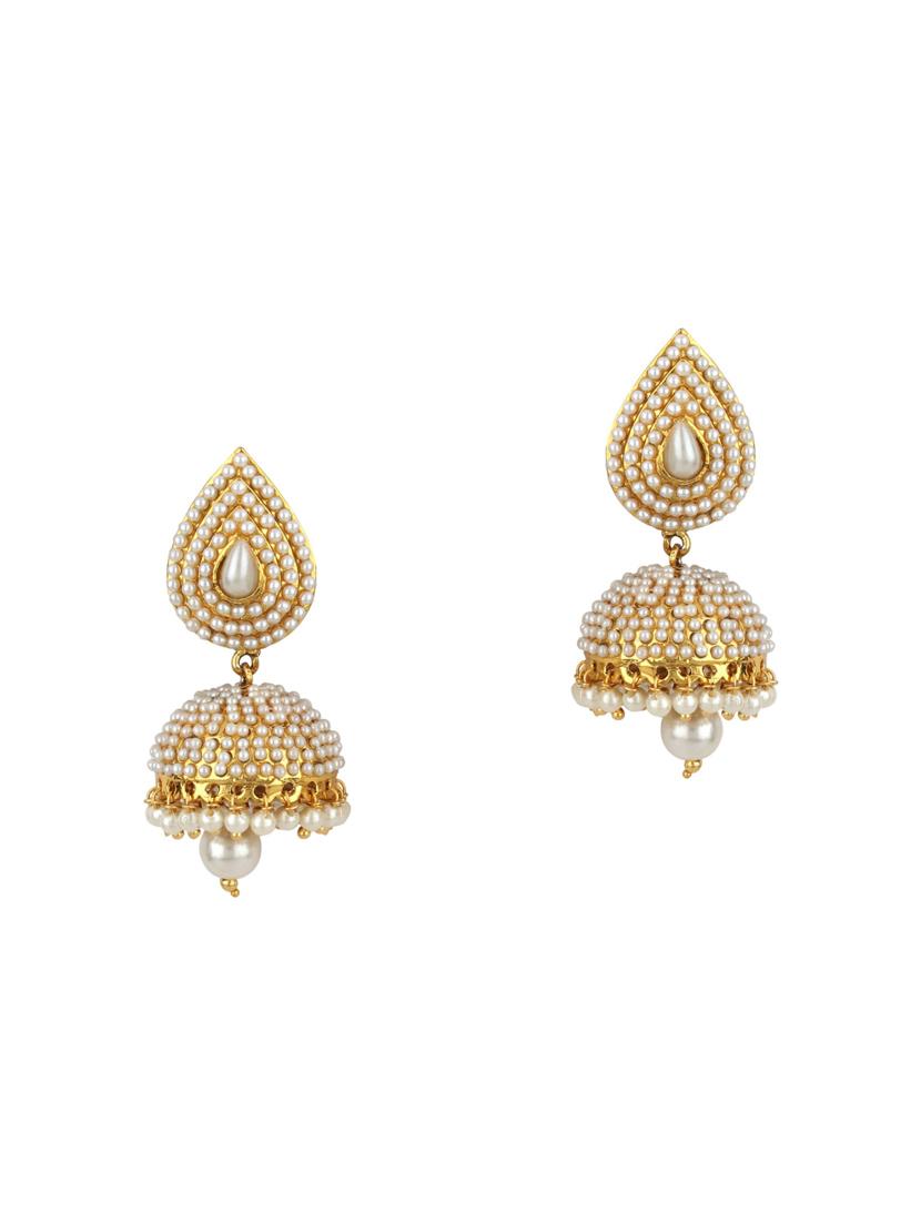 gold tone jhumka - 15612429 - Zoom Image - 0