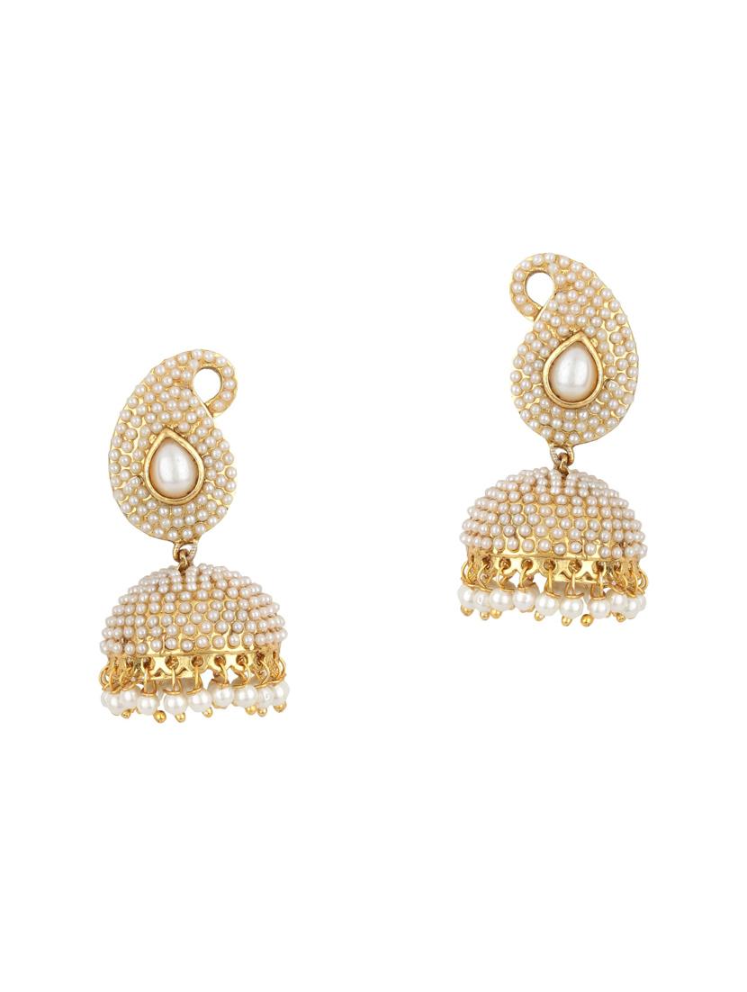 gold tone jhumka - 15612504 - Zoom Image - 0