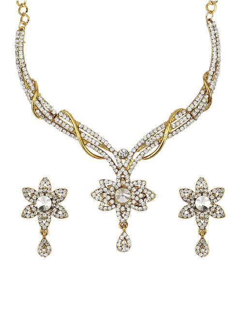 gold tone necklace & earrings set - 15612543 - Standard Image - 0