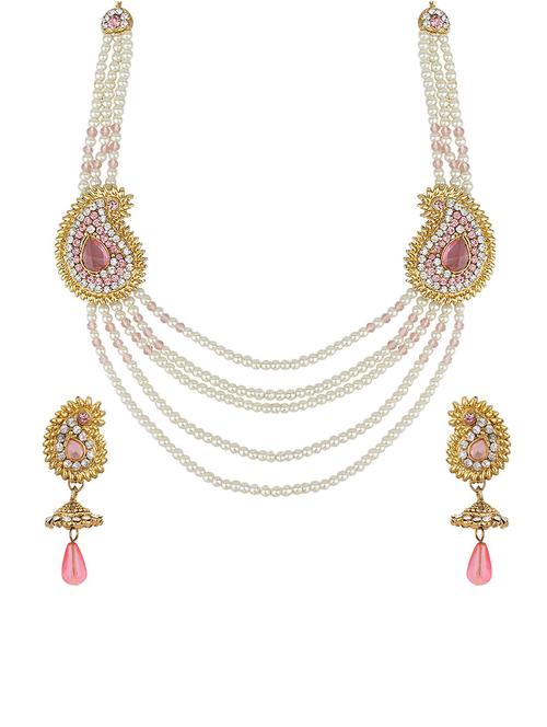 gold tone necklace & earrings set - 15612552 - Standard Image - 0