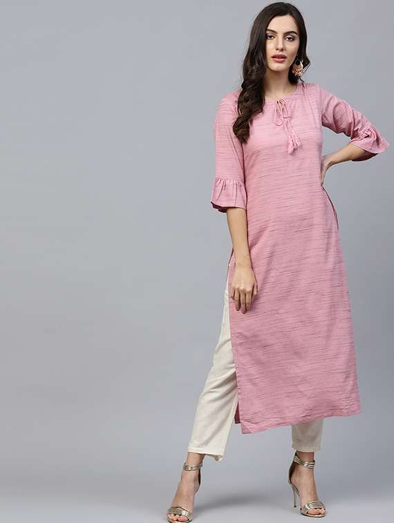 bell sleeves straight kurta