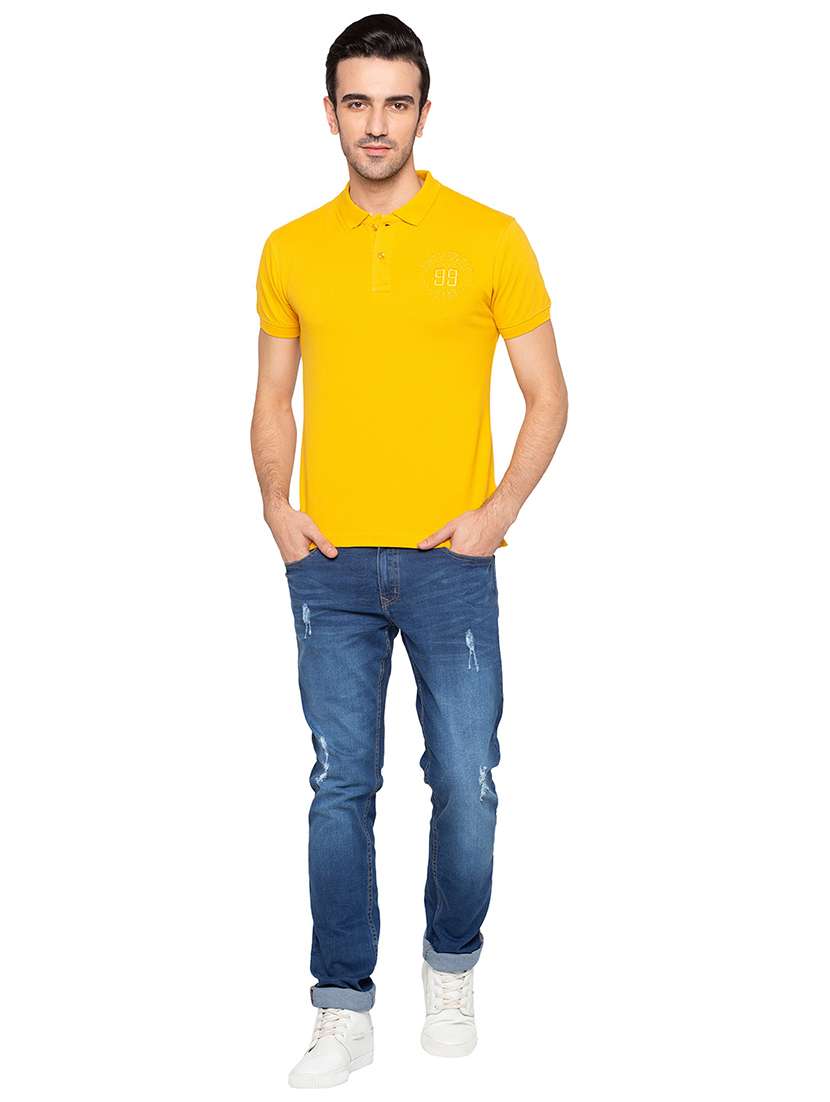 yellow cotton polo t-shirt - 15616865 -  Standard Image - 3