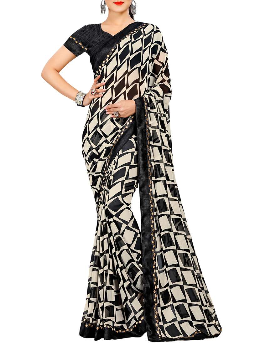 geomterical printed saree with blouse