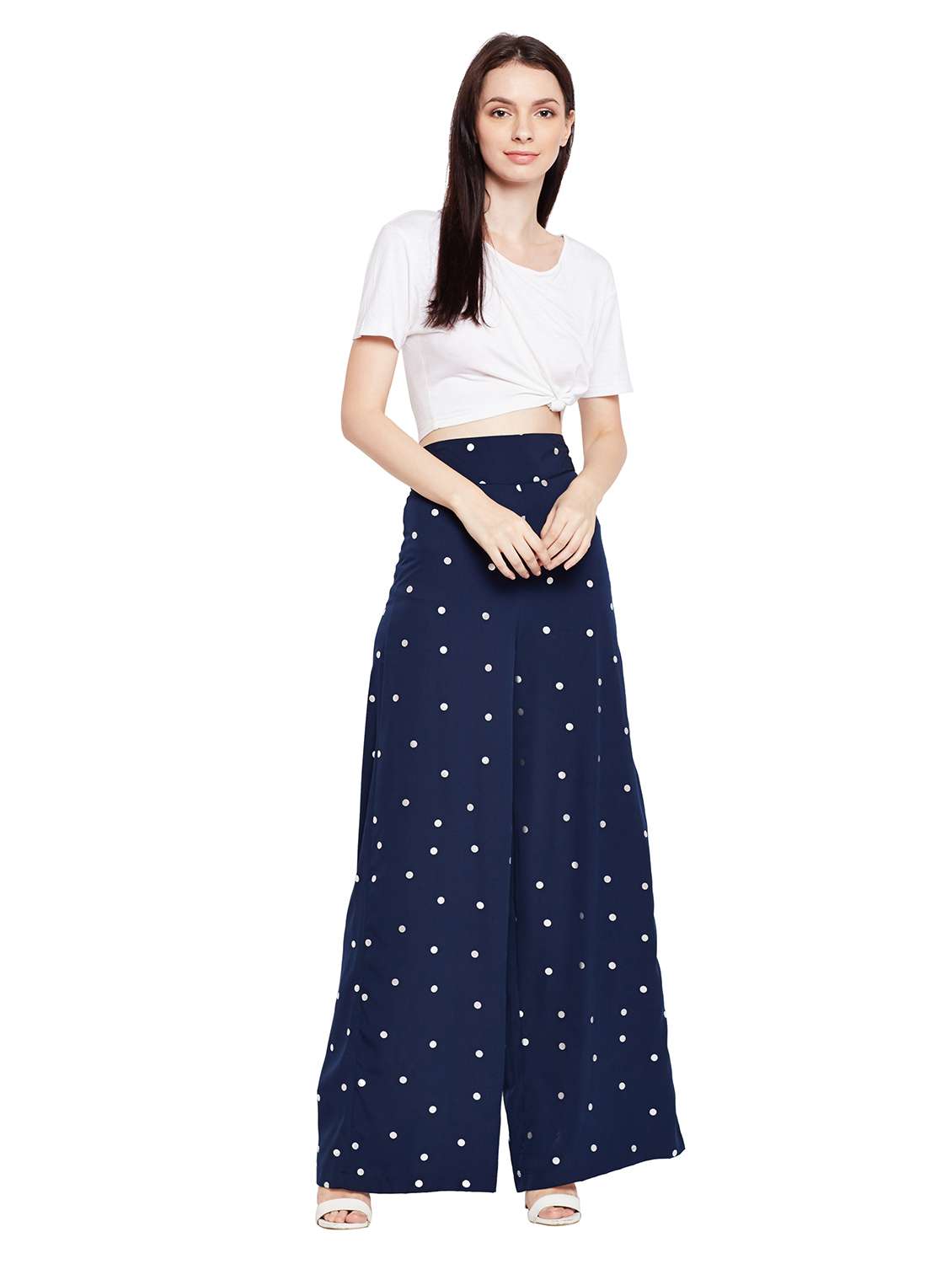 polka dot straight palazzo - 15624423 -  Standard Image - 3