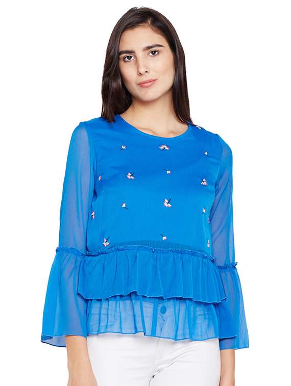 women's layered round neck top - 15624459 -  Zoom Image - 0