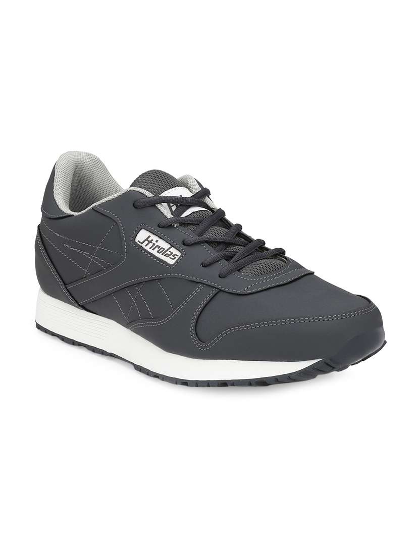  men grey lace up sport shoes