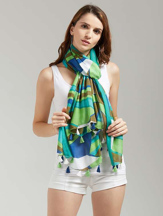 women's geometric print stole - 15626814 -  Zoom Image - 0
