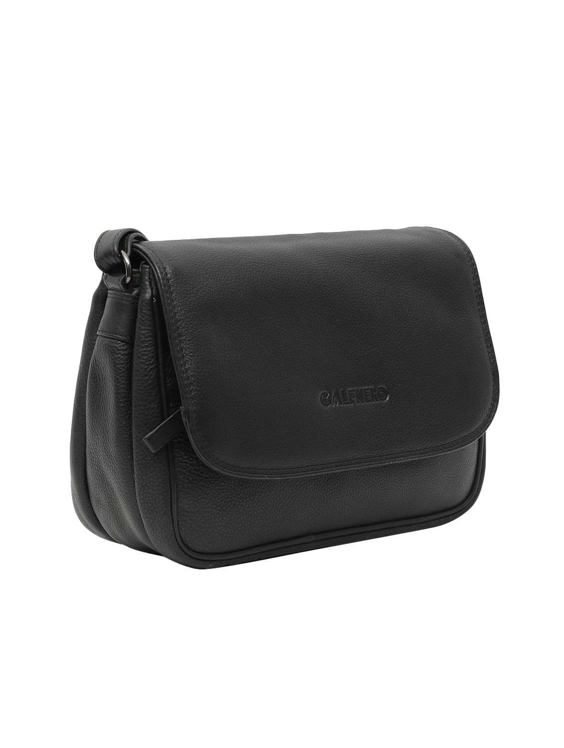 black solid regular sling bag - 15628719 -  Standard Image - 3