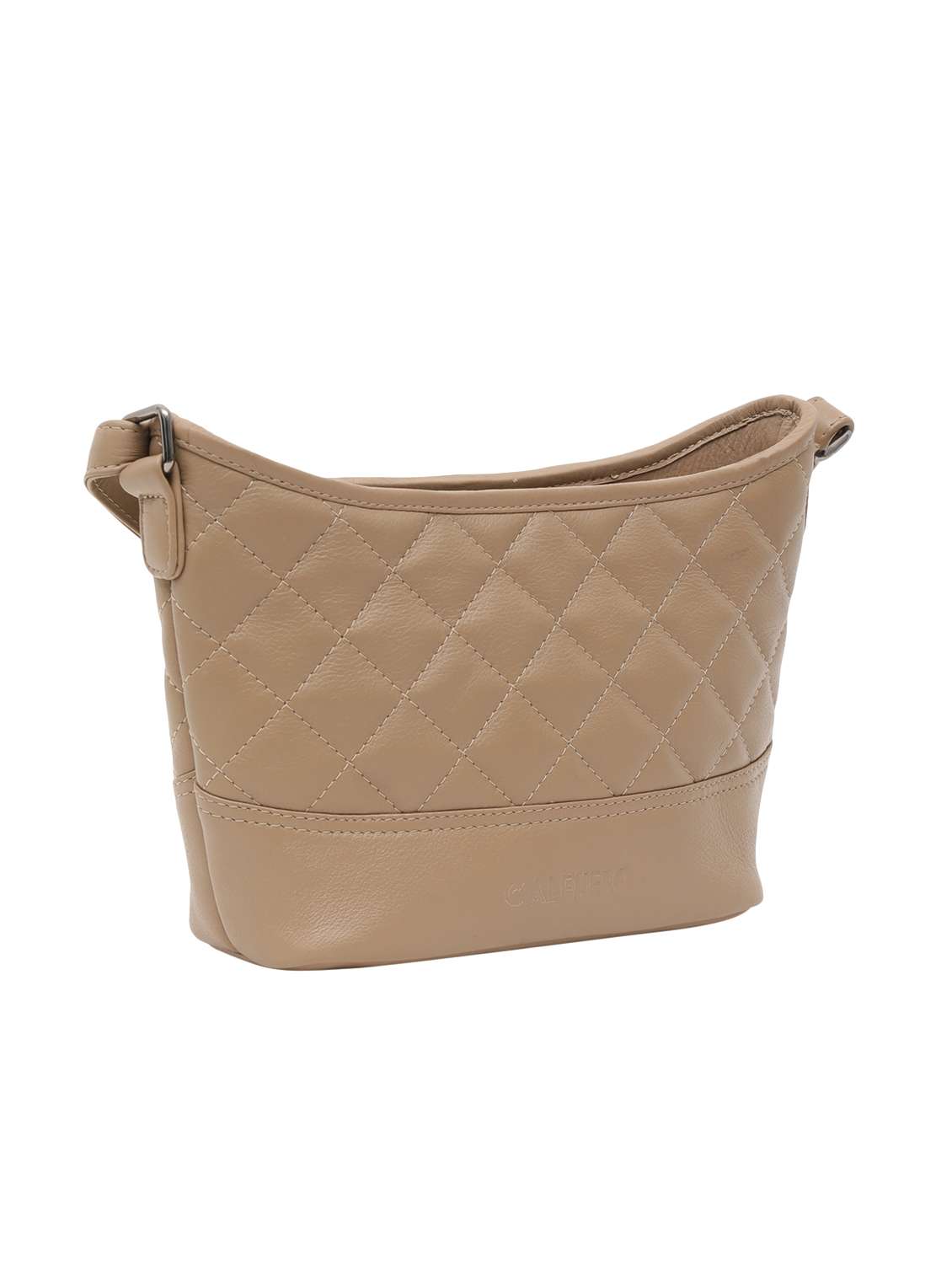 beige leatherette (pu) sling bag - 15628728 -  Standard Image - 3