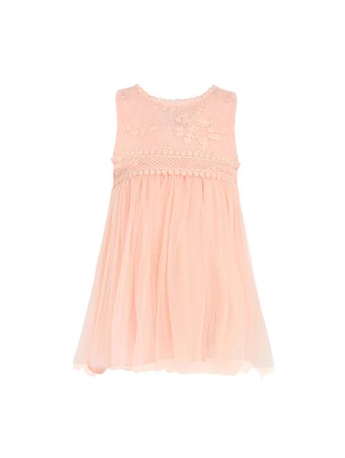 orange net frock - 15628881 - Standard Image - 0