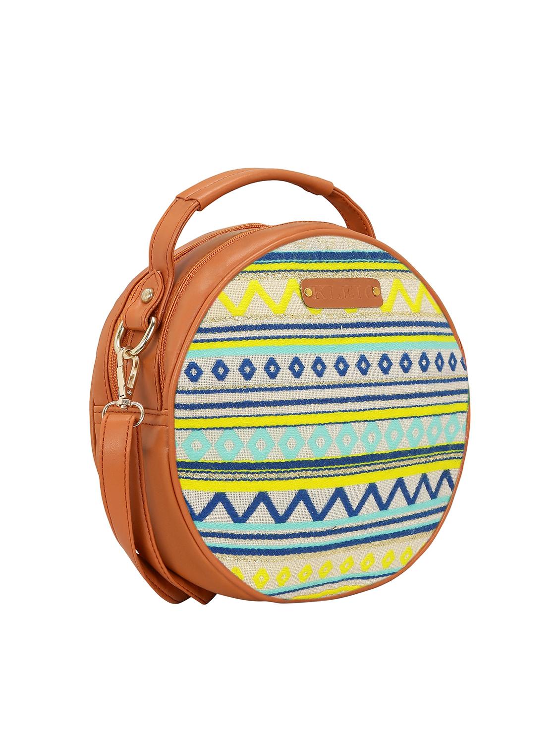 multi colored cotton sling bag - 15629286 - Standard Image - 3