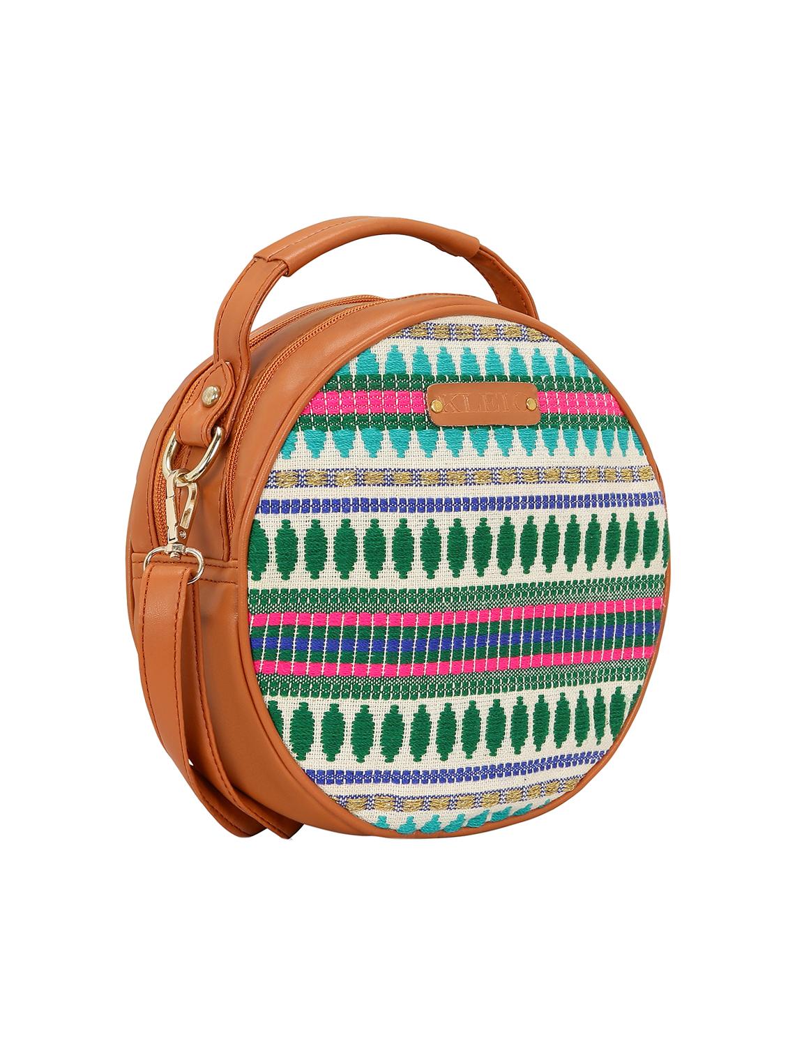multi colored jute sling bag - 15629288 - Standard Image - 3