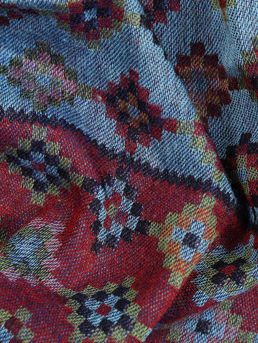 jacquard work woolen stole - 15630262 - Standard Image - 3