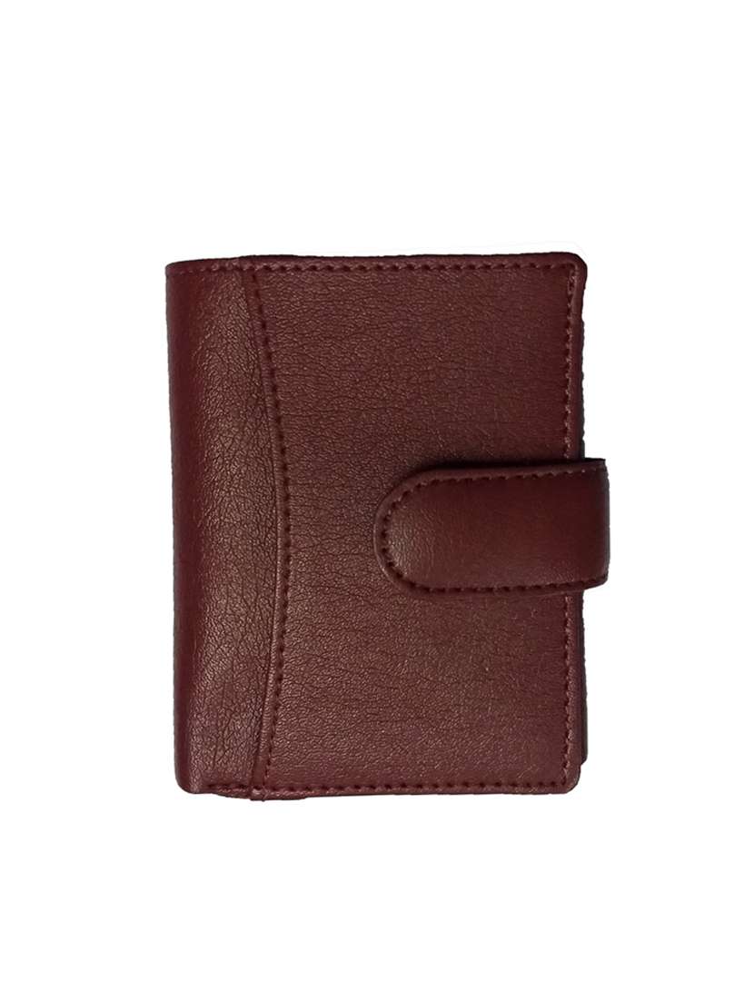 maroon leatherette wallet