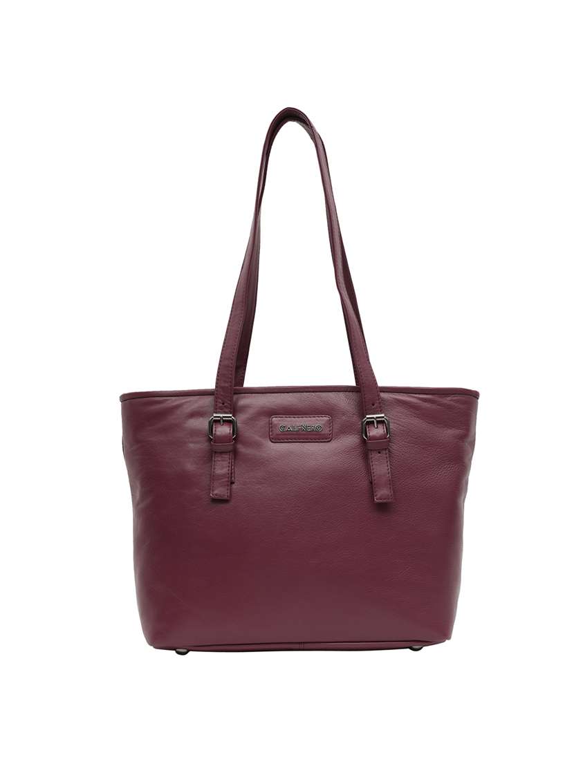 purple leatherette (pu) handbag