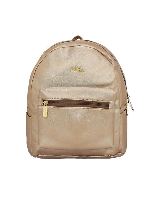 beige leatherette (pu) fashion backpack - 15632366 - Standard Image - 0