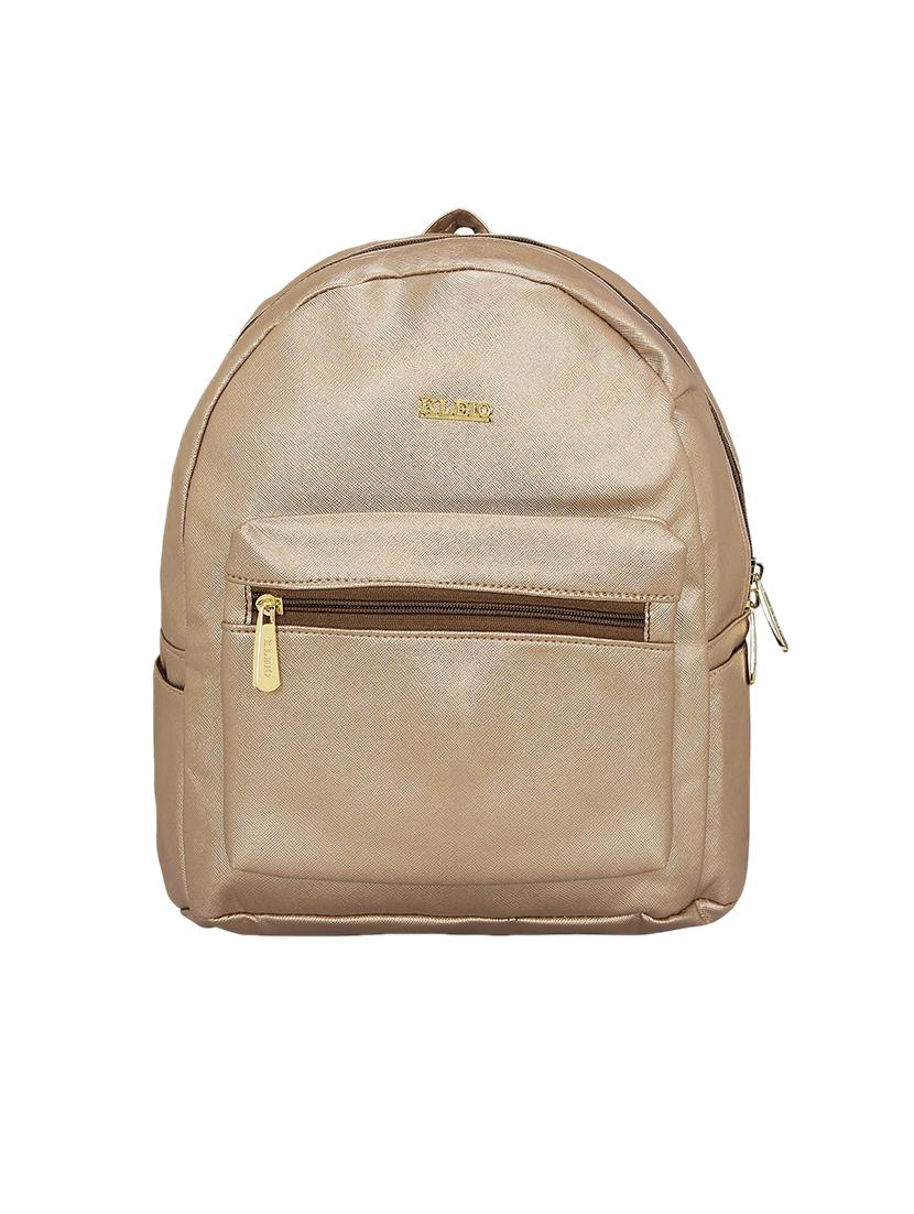 beige leatherette (pu) fashion backpack - 15632366 - Zoom Image - 0