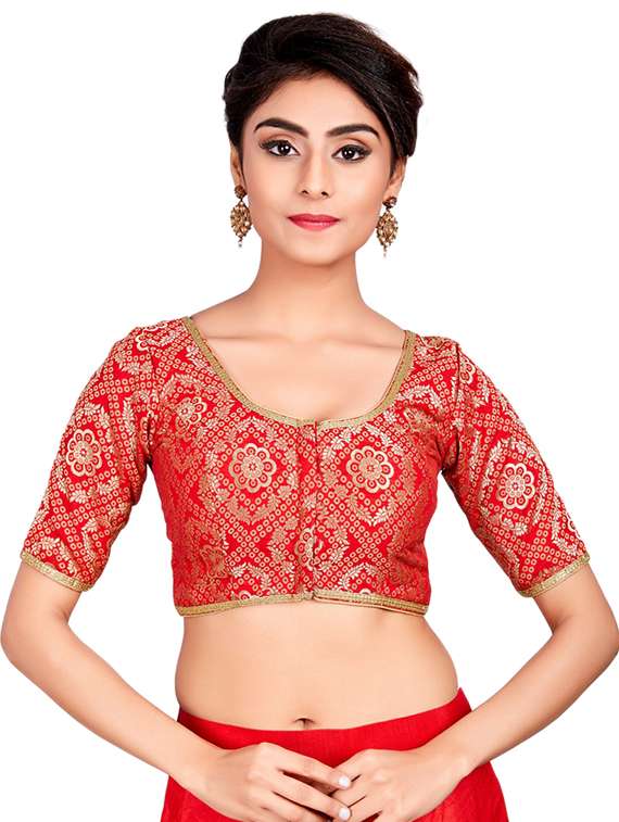 self-design blouse with drawstring