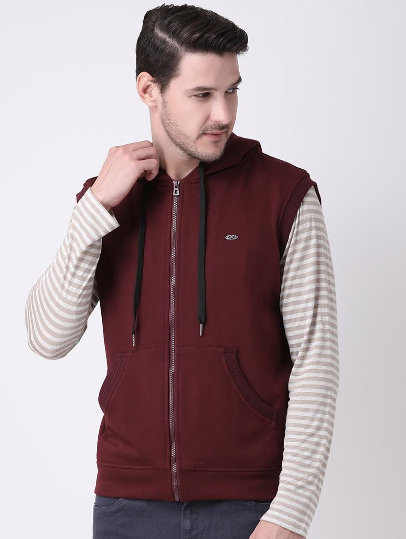 maroon cotton sweatshirt - 15641515 - Zoom Image - 0