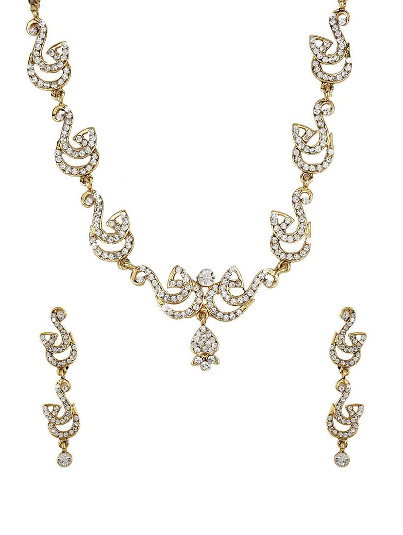 gold tone necklace & earrings set - 15641683 - Zoom Image - 0