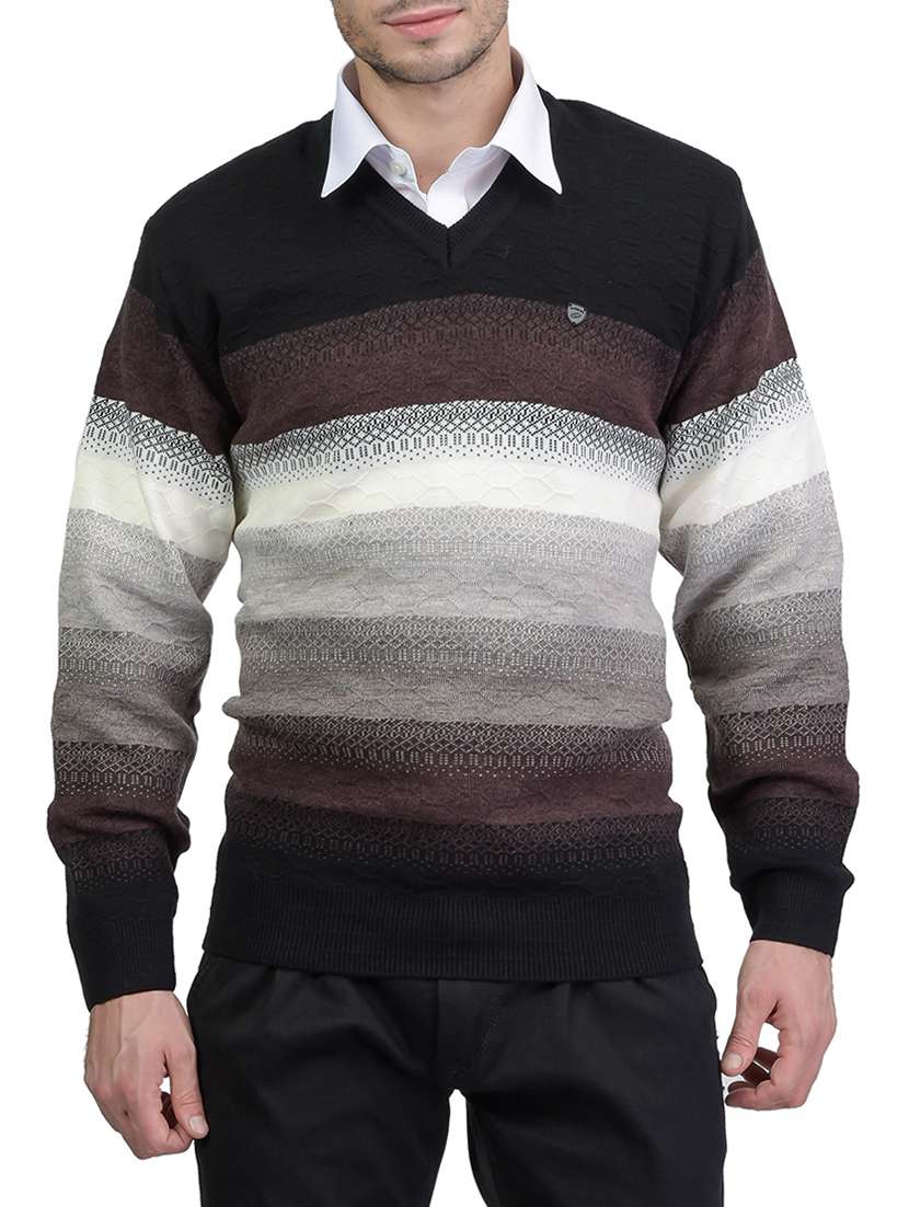 multi colored acrylic pullover