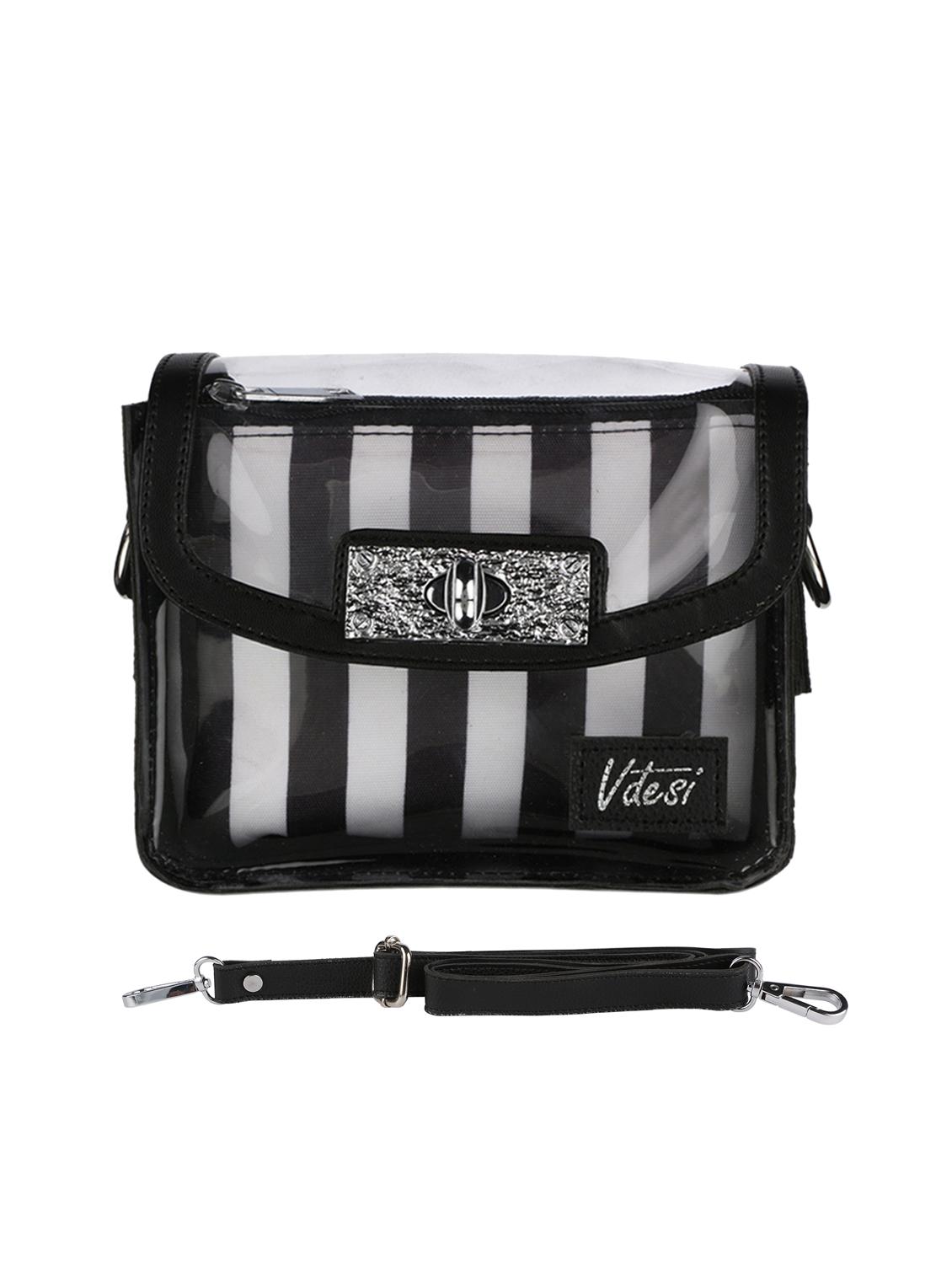 black leatherette (pu) sling bag - 15650941 - Zoom Image - 0