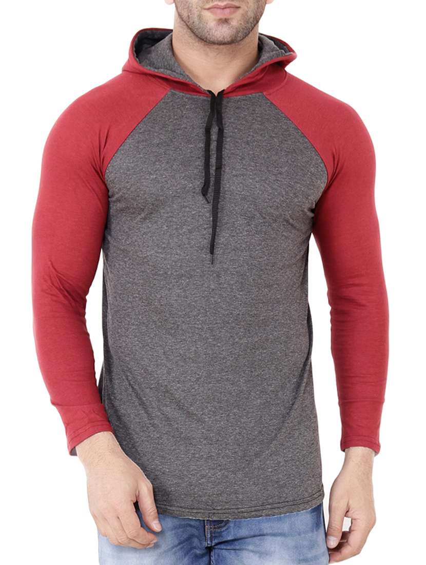 grey cotton raglan t-shirt