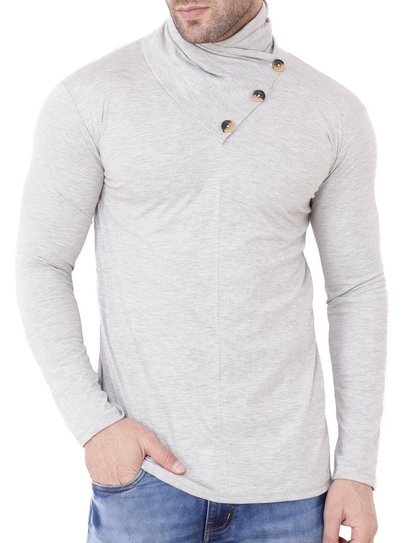 grey cowl neck t-shirt - 15651719 -  Zoom Image - 0