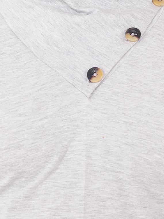grey cowl neck t-shirt - 15651719 - Standard Image - 3