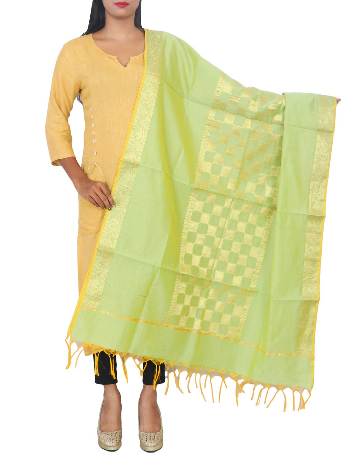 chanderi banarasi dupatta - 15652561 -  Zoom Image - 0