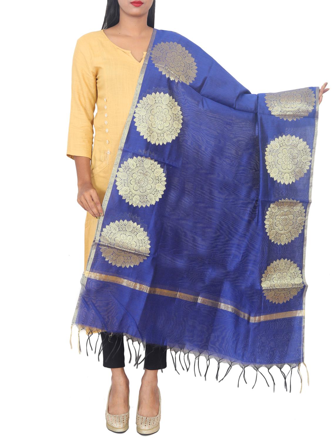 chanderi banarasi dupatta - 15652689 - Zoom Image - 0