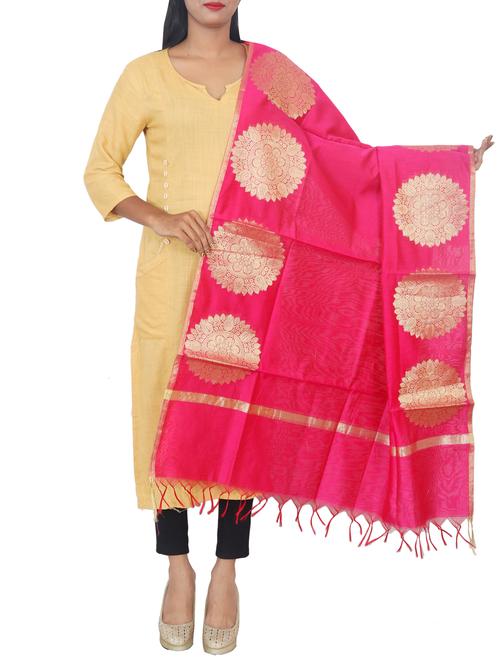 chanderi banarasi dupatta - 15652692 - Standard Image - 0