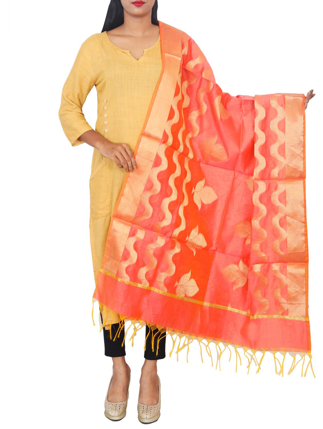 chanderi banarasi dupatta - 15652697 - Zoom Image - 0