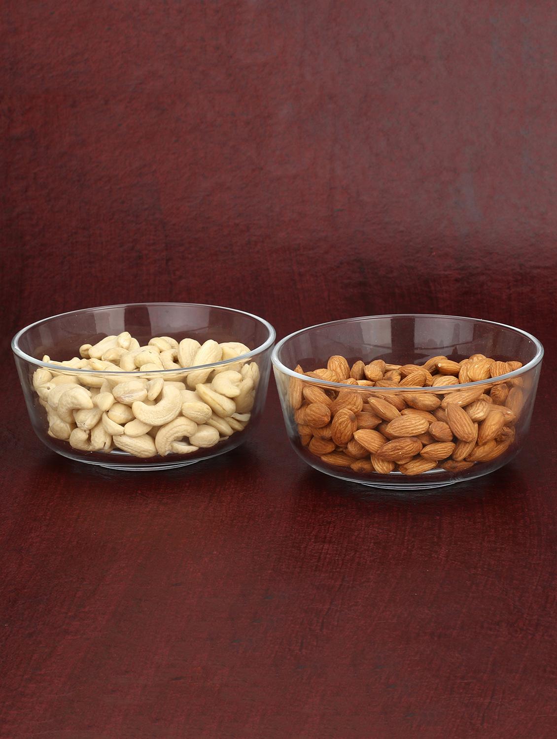 serving & cooking transparent glass bowl of 1200 ml (set of 2) - 15653008 - Zoom Image - 0