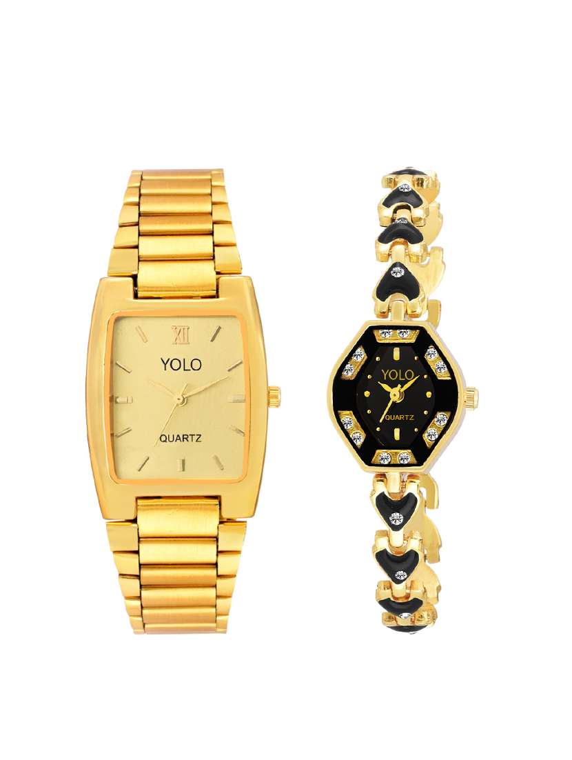 set of 2 analog couple watch-(ycp-027)
