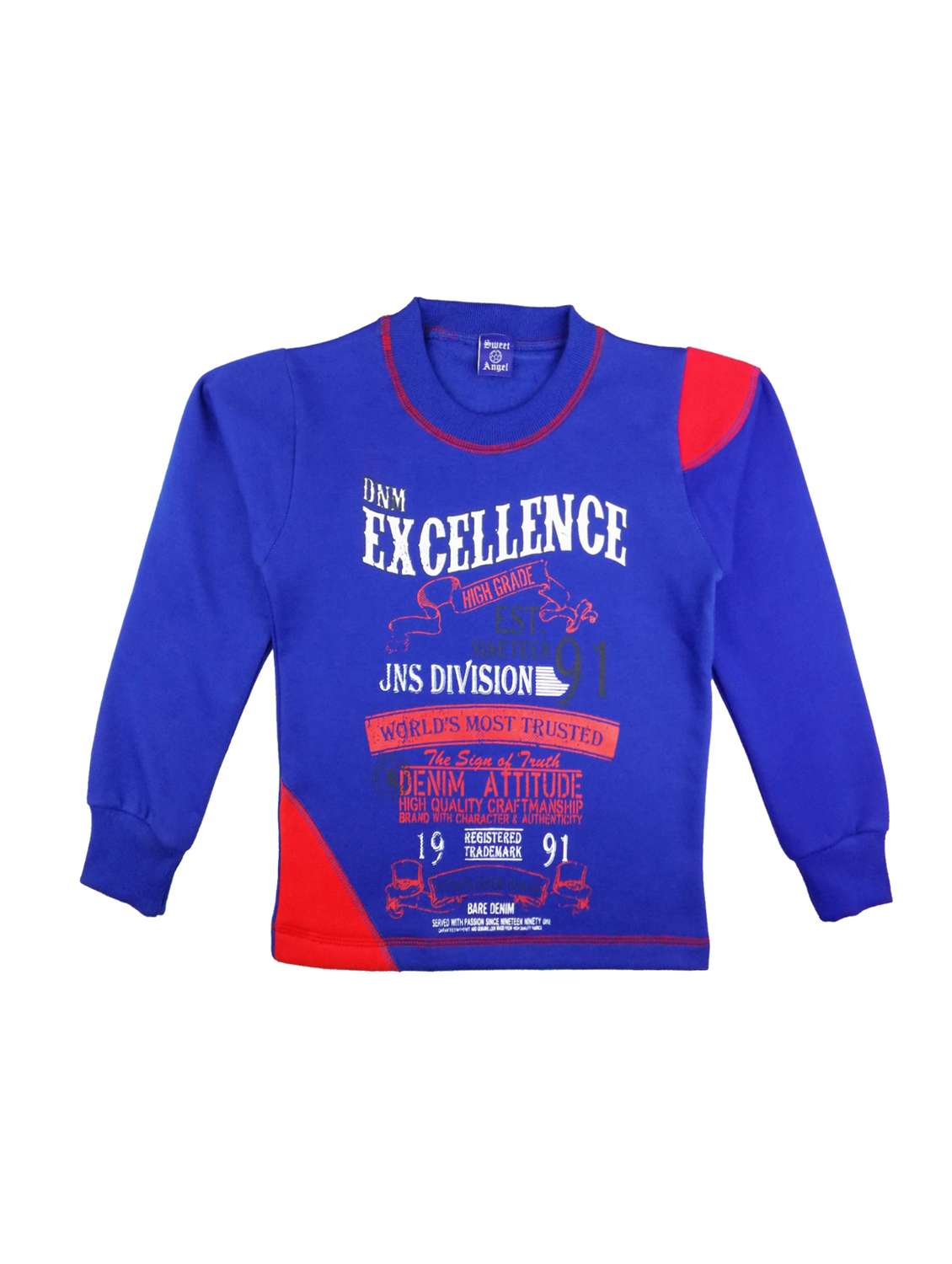 blue cotton sweatshirt