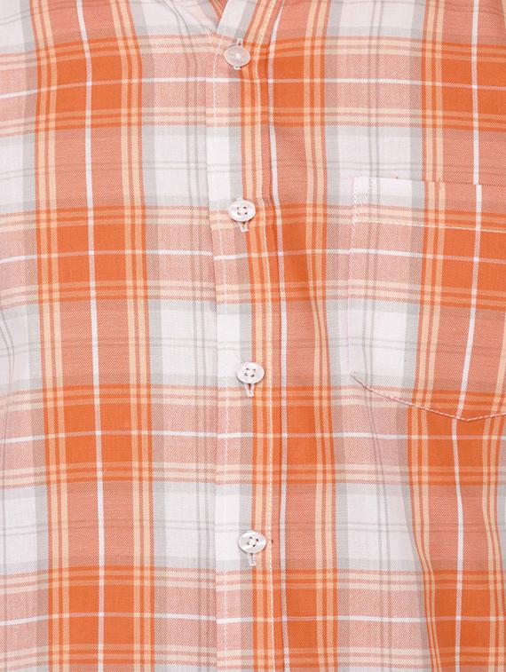 orange cotton casual shirt - 15670954 - Standard Image - 3