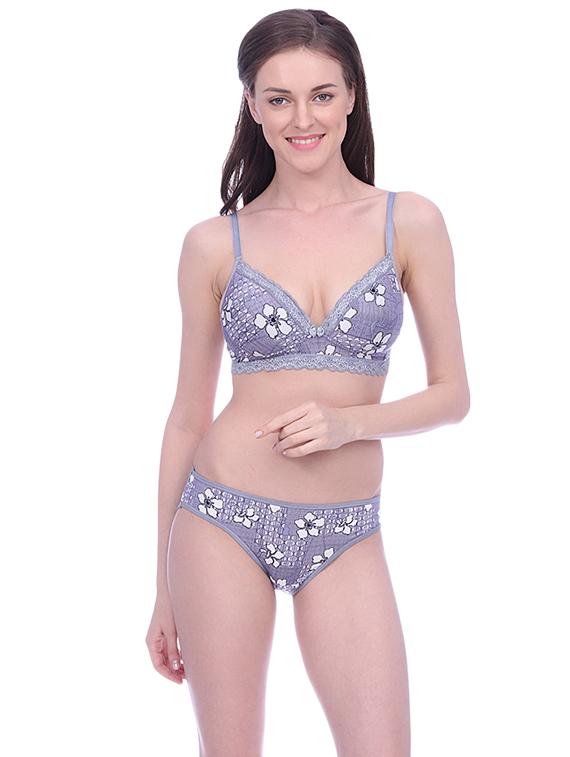 lace detail detachable bra & panty set - 15671023 -  Zoom Image - 0