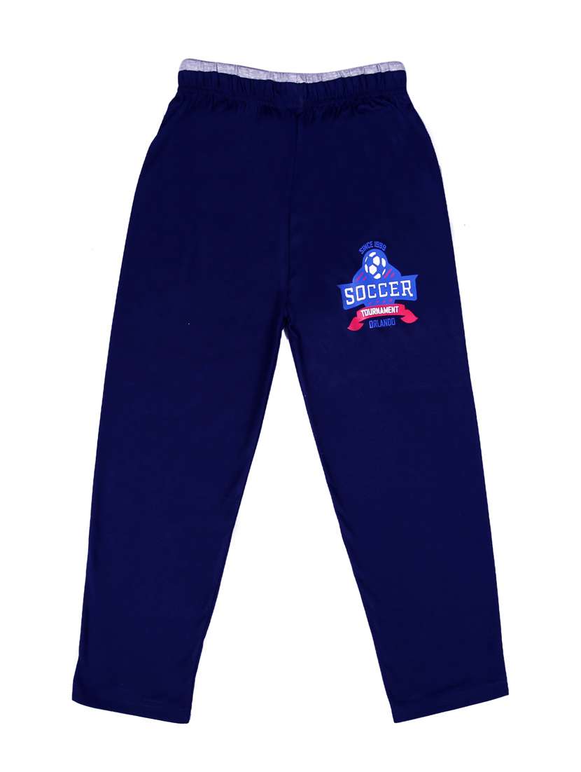 blue cotton track pant