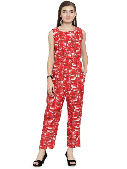 button detail full leg jumpsuit - 15675994 - Standard Image - 0